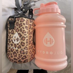 Hydro jug & leopard print hydrojug cover